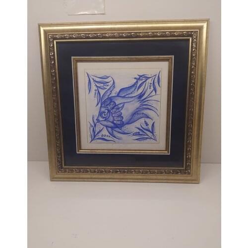 Ottoman designed gilding art painting frame Fish Pattern