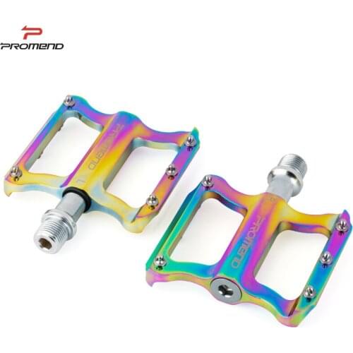 Promend Road Bike pedal DU bearing ultra-light aluminum alloy colorful non-slip pedals MTB Bike Road bicycle folding Bike parts