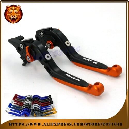 Adjustable Folding Extendable Brake Clutch Lever For KTM 640 950 990 ADVENTURE With LOGO Motorcycle Racing 2004 2006 2009 2013