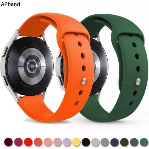 20mm/22mm strap For Samsung Galaxy watch 4/Classic Active 2/3/46mm/42mm/Gear S3 Frontier Silicone bracelet Huawei GT 2/pro band