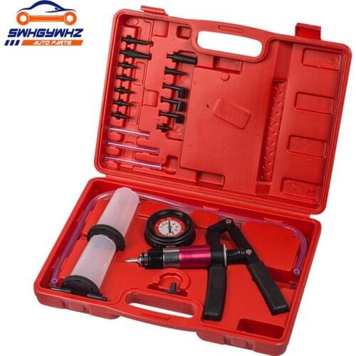 Hand Held Vacuum Pressure Pump Tester Brake Fluid Bleeder Bleeding Kit
