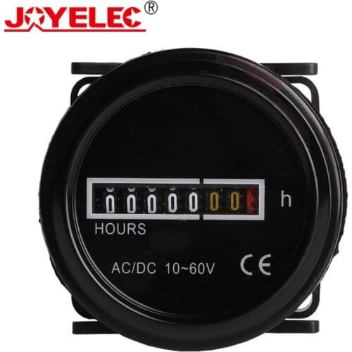 TH-1 7 Digital Round Counters For Generators Motors Boat Meter Time AC/DC10V-60V AC220V-240V Counter Hour Meter Mechanical Timer