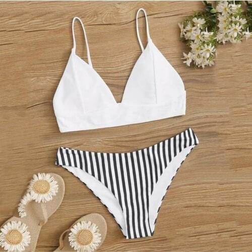Sexy Women Swimwear Two Piece Print Push-up Padded Bra Beach Bikini Set Swimsuit Swimwear Bathing Suit Female tankini 2021