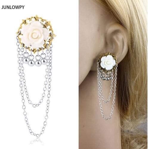 JUNLOWPY New Style Stainless Steel Ear Piercing Plug Earring Expansion Stretcher Barbell Piercing Flesh Tunnel 60pcs Mix 6-16mm