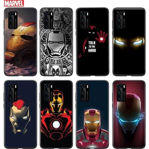 Silicone Cover Marvel Iron Man Mech For Huawei P 50 P40 P30 P20 P10 P9 P8 Pro Plus Lite E mini 2017 2019 Phone Case