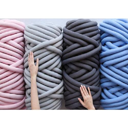 1KG Thick Super Bulky Chunky Yarn for Hand Knitting Crochet Soft Big Cotton DIY Arm Knitting Roving Spinning Yarn for Blanket