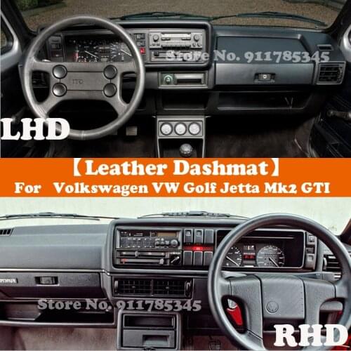 Suede Leather Dashmat Accessories Car-Styling Dashboard Covers Pad Sunshade For Volkswagen VW Golf Jetta Mk2 GTI