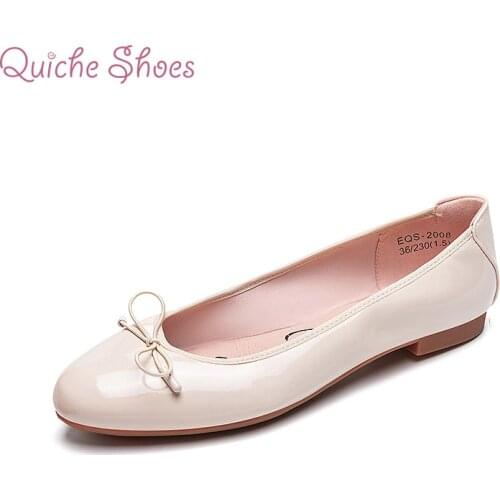 Quicheshoes Single shoe lady 2021 spring new low heel small fragrance versatile flat shoes comfortable soft bottom lady