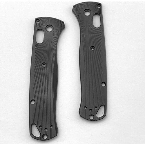 1Pair DIY Knife Handle Non-slip Patches Material Alloy Pocket Knife Grips Scales Patches For Bugout 535 Folding Knife Accessory