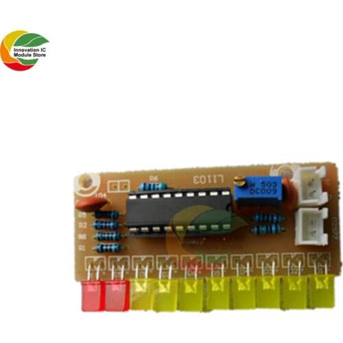 LM3915 Funny 10 Audio Level Strip Fire Dot Indicator DIY Kit Electronic Indicator Suite Moduel Power Voltage: DC 9V 12V Board