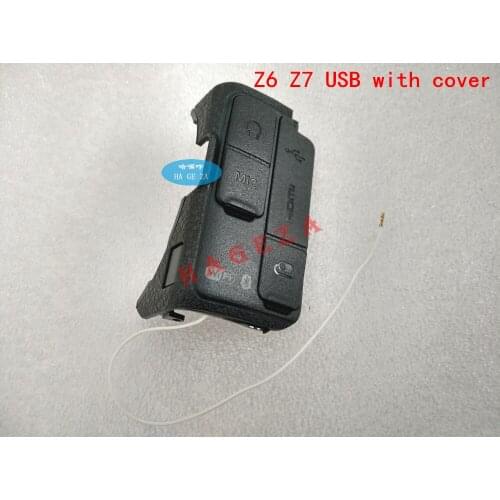 100% Original USB COVER UNIT For Nikon Z6 Z7 Headphone microphone HDMI interface terminal rubber cover Repair Parts
