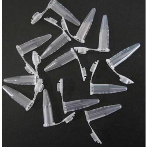 1000PCS 0.5ml laboratory micro plastic test tube centrifuge tube sample bottle capture cap transparent