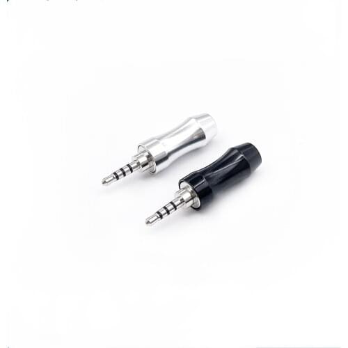 2.5MM 4pole balance plug Pure copper rhodium plated/gold plated non-destructive transmission 2pcs
