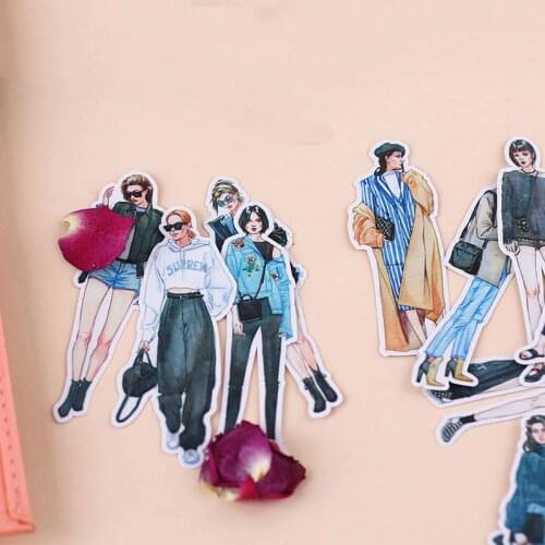 20 Pcs/Pack Cute Fashion Sexy Girl Decoracion Journal Stickers Kawaii Stickers Scrapbooking Stationery School Supplies