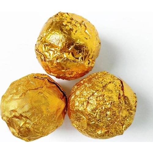 200pcs Foil Paper Golden Aluminum Foil Candy Chocolate Cookie Wrapping Tin Paper Party DIY Metal Embossing Gift Packaging