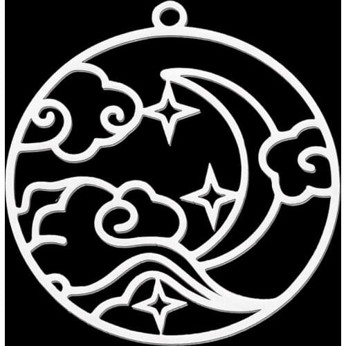 5pcs/lot 100% Stainless Steel Moon Clouds DIY Earring Pendant Charm Wholesale Factory Prices Finding Supplies