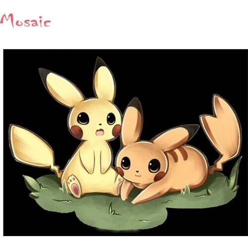 5D DIY diamond painting cross stitch kits resin drill pasted painting full square diamond embroidery Mosaic cartoon animals icon