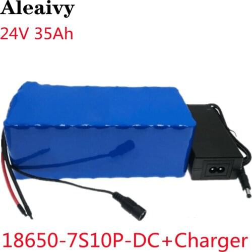 7S10P 24V 35ah 29.4V For lithium ion battery pack built-in BMS electric bicycle unicycle scooter wheelchair motor + charger