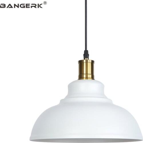 American Retro Industrial LED Pendant Light Loft Style Antique Black White Iron Hanging Lamp Decor Dinning Room Home Lighting