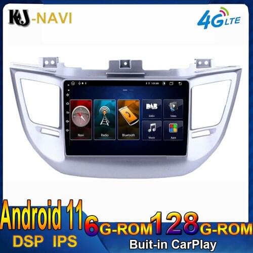 Android 11 DSP Carplay For Hyundai Tucson ix35 2015-2018 Car Radio Video Player GPS Multimedia Navigation BT
