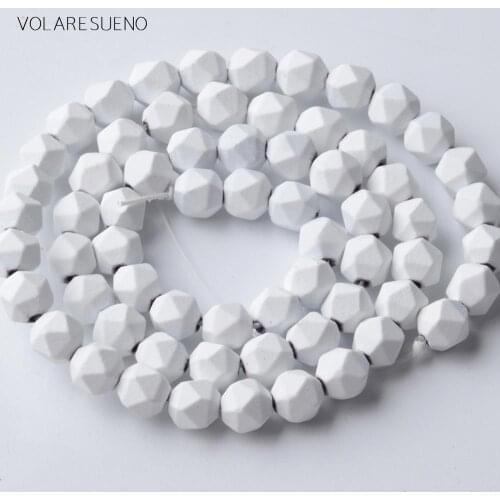 Natural Matte Faceted White Hematite Stone Beads For Jewelry Making 6mm Spacer Loose Beads Diy Bracelet Necklace 15inches