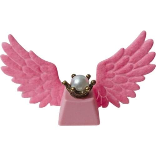 DIY Keycap Beautiful Girl Angel Wing Pink Cute Keycap Mechanical Keyboard Cap A0KB