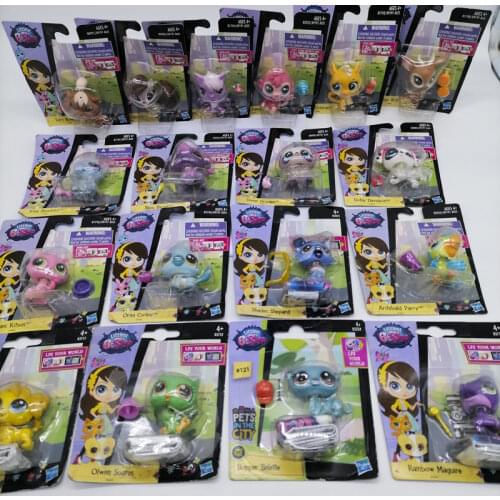 Hasbro LPS Littlest pet shop Toys Cat Puppy Figure Mini Toy Christmas Gift Figures Classic Little Pet Toys for Children