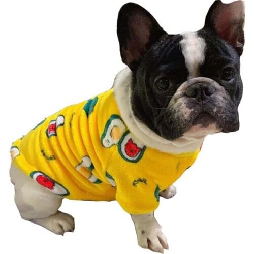 French Bulldog Clothes Dog Pajamas Warm Sport Cartoons Dog Sweater Pet Clothes Puppy Dog Pugs Coat