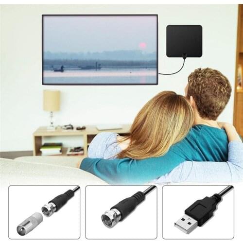 Indoor Digital Antenna HD Digital TV Antenna 50 Miles (Range）Powerful HD TV Amplifier For All TV Free Local Channels HDTV Signal