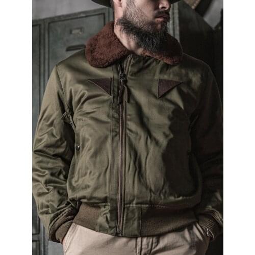 Bronson 1944 USAAF Type B-15A Flight Jacket Intermediate Flying Men Bomber Coat