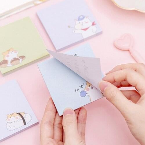 Cute Animal Style Notepad N Times Notes Notepad Fluffy Planner Sticker Bookmark Stationery1PC Random Color