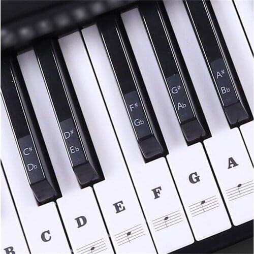 54 61 88 Keys Electronic Piano Keyboard Sound Name Stickers Key Sticker Piano Stave Music Decal Label Note Sticker