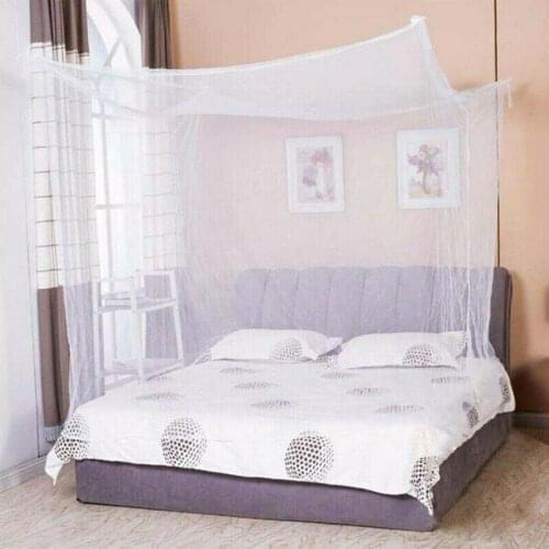 New Fashion Lace Bed Mosquito Net 4 Corner Post Bed Canopy Princess Full Size Futon Net 190x90x145cm