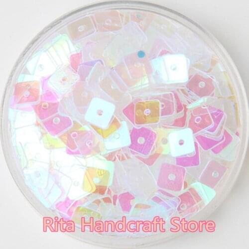 New!! 3500pcs/lot 5mm Small Square Flat Loose Sequins Paillettes Sewing,Wedding Craft,Women Kids DIY Garment Accessory SC501