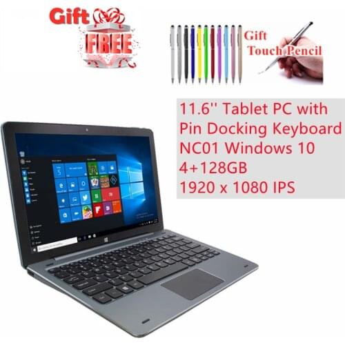 New 11.6 Inch Fashion Portable Tablet Pc Quad Core Windows 10 Laptop 4+128GB Support WiFi Tablet PC with Pin Docking Keyboard