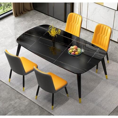 Dining Table Set Muebles Furniture Yellow Nordic Mordern Kitchen Rectangle мебель для столовой обеденные столы sillas de comedor