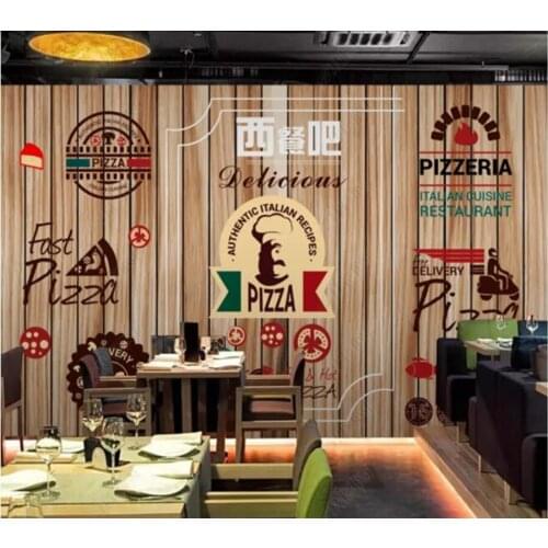 Papel de parede Modern and simple fast food pizza 3d wallpaper,living room tv wall bedroom wall papers home decor bar cafe mural