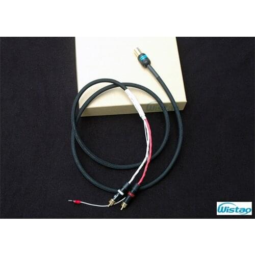 LP Turntables Tonearm Signal Cable 5 Pin Din Connector 6N OFC Wire Connect for Vinyl to Phono Amp HIFI Audio 1.5m Free Shipping