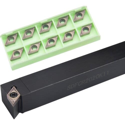 SDFCR/L Cutter SDFCR1212H07 SDFCL1212H11 Adapter Indexable DCMT07/11 Carbide Insert Bar CNC Lathe External Turning Tool Holder