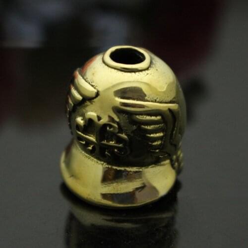 DIY EDC Vintage Paracord Beads Japanese Helmet Brass Knife Beads Umbrella Rope