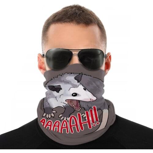 Possum Scream Magic Scarf Neck Face Mask Unisex Fashion Tube Mask Balaclava Bandana Dustproof Headband Outdoor Hiking