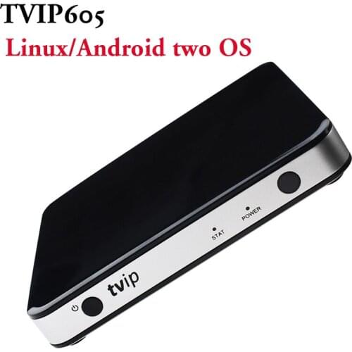 Smart Set Top Box Linux And Android 6.0 Systerm Double TVIP605 5G Built in WiFi Quad Core 2G+8G TVIP 605 Media player
