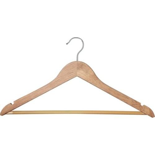 Modern Wooden Rubber Wood Clothes Hanger 4'lü
