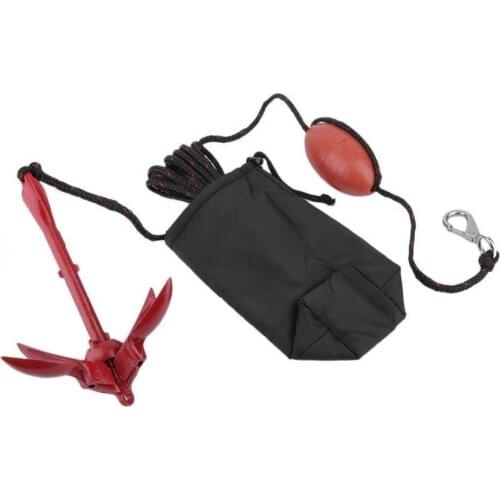 Heavy Duty Boat Kayak Canoe Jet Ski Folding Anchor Rope Buoy Snap Hook Kit Accessories