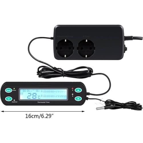 Intelligent Digital Display Reptile Pet Nest Thermostat High Precision Probe Temperature and Humidity Controller Timer Amphibian