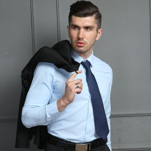 2019 Autumn Brand Men Shirt Fit Striped Business Formal Shirt Long Sleeve Men Dress Shirts Office Work Plus Size Male Tops 7XL