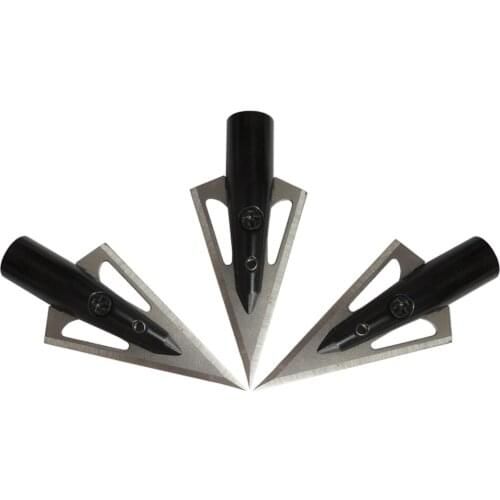 3PCs A Font Broadhead 100 Grain 2 Blade Glue on Arrow Shaft for DIY Arrow