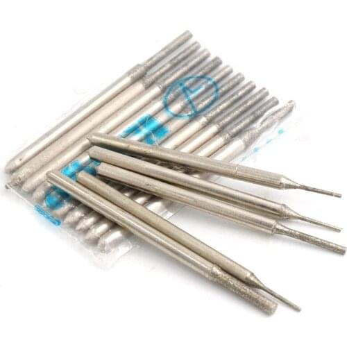 5/10pcs Diamond Drilling Needle 150 Grit Grinding Head Burrs Bits Engraving For Dremel Carving Polishing Drill Tool