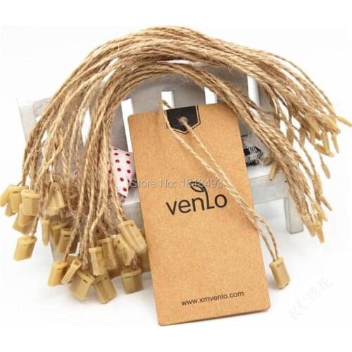 Free shipping top-quality thin hemp rope hang tag sling string buckle,brown cords,garment tag line clothing cotton thread