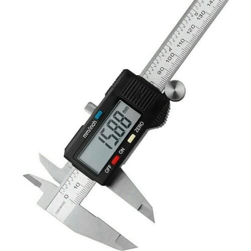 Digital Electronic Vernier Caliper Micrometer 150mm 6 Inch LCD Display Stainless Steel Caliper Depth Measuring Tool